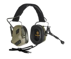 EARMOR M32 PLUS 2024 Varsion Cuffie Tattiche Caccia & Tiro Paraorecchie con Microfono, Amplificazione del Suono, Giacca Nato TP120, Verde, Taglia unica