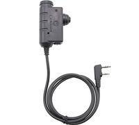EARMOR Tactical Earmor Kenwood, Baofeng versione PTT Military Standard 7.0 spina per adattatore radio, nero