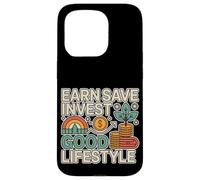 Earn Save Invest Good Lifestyle Finance Budget Money ----- Custodia per iPhone 15 Pro