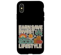 Earn Save Invest Good Lifestyle Finance Budget Money ----- Custodia per iPhone X/XS