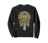 Earned Not Given Motivational Sport Quote Simbolo Chiave Felpa