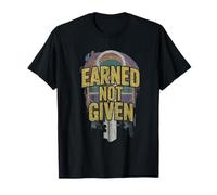 Earned Not Given Motivational Sport Quote Simbolo Chiave Maglietta