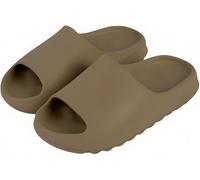 Eogrokerr - Ciabatte super morbide antiscivolo, spesse, per la casa, aperte sul davanti, ciabatte per bagno, ciabatte con plateau, sandali per ambienti interni ed esterni, Verde chiaro, 9.5 UK