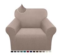 Earnmore copridivano impermeabile a 1 posto, spesso, elasticizzato, per cani e gatti. Protezione antiscivolo con bastoncini in schiuma. Per il soggiorno (1 seduta, colore sabbia)