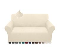 Earnmore copridivano impermeabile a 2 posti, spesso, elasticizzato, per cani e gatti. Protezione antiscivolo con bastoncini in schiuma. Per il soggiorno (2 sedute, colore beige)