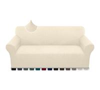 Earnmore Copridivano impermeabile a 4 posti. Spessa copertura elasticizzata antiscivolo. Protegge il divano da cani e gatti. Dotato di bastoncini in schiuma (4 sedute, colore beige)