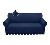 Earnmore Copridivano impermeabile a 4 posti. Spessa copertura elasticizzata antiscivolo. Protegge il divano da cani e gatti. Dotato di bastoncini in schiuma (4 sedute, colore blu scuro)