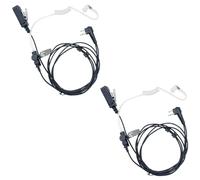 Earphmice Auricolare per radio walkie talkie a 2 pin con tubo acustico nascosto auricolare con microfono PTT compatibile con Motorola CP200 CP200D BPR40 CP100D CP185 RDM2070D radio bidirezionali,