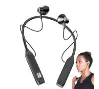 Earphone sportivo per il collo | Cuffie sportive auricolari wireless | Cuffie wireless al collo sportivo per escursioni, corsa, allenamento facile durante le giostre, le corse salite in montagna
