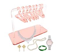Earring Hanger Rack With Mini Hangers - Acrylic Earring Storage With 8 Coat Hangers,Easy Installation Display Rack For Retail Show Personal Exhibition, Show Racks For Necklaces Earrings Piercings