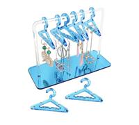 Earring Hanger Rack With Mini Hangers - Acrylic Earring Storage With 8 Coat Hangers,Easy Installation Display Rack For Retail Show Personal Exhibition, Show Racks For Necklaces Earrings Piercings