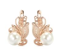 Earrings Earring Wen Stud Ears Round Pearl For Hollow Flower Lovely Fashion