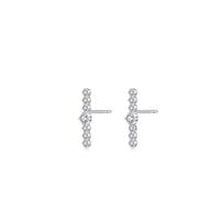 Earrings Elegant, Ohrringe Hochzeit Silber Geometrisch mit Zirkonia 925 Silber Geschenk Damen