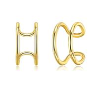 Earrings For Women, orecchini a forma di fiore d'oro, in argento Sterling S925, geometria per donna, per la festa della mamma, gioielli, Gold, Argento sterling, Nessuna pietra preziosa