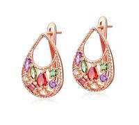 Earrings For Women, orecchini da donna con zirconi colorati, 23 mm, per gioielli di laurea