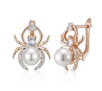Earrings Wen Stud Hoop Punk Pearl For Fashion Rose color Accessories Retro