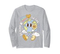 Earth Day Be Kind to The Earth Environmental Message Maglia a Manica