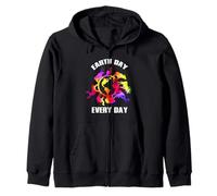 Earth Day Every Day Funny Animals Lovers Earth Day Felpa con Cappuccio