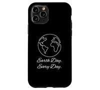 Earth Day Every Day Planet Environment Continuous Line Art Custodia per iPhone 11 Pro