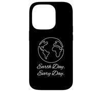 Earth Day Every Day Planet Environment Continuous Line Art Custodia per iPhone 14 Pro
