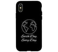 Earth Day Every Day Planet Environment Continuous Line Art Custodia per iPhone X/XS