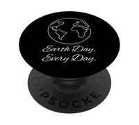Earth Day Every Day Planet Environment Continuous Line Art PopSockets PopGrip Adesivo