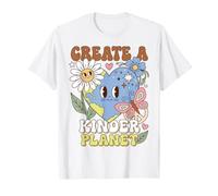 Earth Day Kindness Create A Kinder Planet Positive Message Maglietta