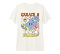 Earth Day Kindness Create A Kinder Planet Positive Message Maglietta Premium