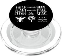 Earth Day Save The Bees Plant Trees Clean Seas Environmental PopSockets PopGrip per MagSafe