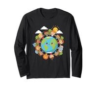 Earth Day Wildlife Animals Conservation Maglia a Manica