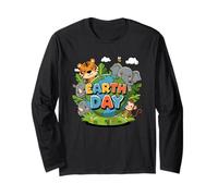 Earth Day Wildlife Animals Conservation Maglia a Manica