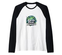 Earth First, Sempre Trendy Meme Giovani Adolescenti Maglia con Maniche Raglan