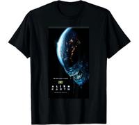 Earth FX Series Xenomorph & Logo Poster Art T-Shirt Black M