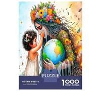 Earth Mother Child 1000 Pezzi Set Puzzle Tender Nature Devotion Puzzle Per Adulti Cartone Riciclato - Sfida Educativa, Gioco in Casa, Super Idea Regalo Per Tutti I Fan 38x26cm/1000pcs
