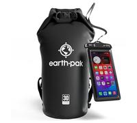 Earth Pak Borsa impermeabile Roll Top Dry Compression Sack mantiene l’attrezzatura asciutta per kayak, spiaggia, rafting e canottaggio, trekking, campeggio e pesca con custodia impermeabile per telefono