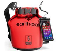 Earth Pak Borsa Impermeabile Roll Top, Sacca Compressione Asciutta per Kayak, Spiaggia, Rafting, Canottaggio, Trekking, Campeggio, Pesca con Custodia Telefono Impermeabile