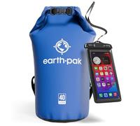 Earth Pak Borsa Impermeabile - Sacca Impermeabile Ideale per Canottaggio, Kayak, Pesca, Rafting, Campeggio, e Nuoto (Blu, 40L)