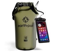 Earth Pak Borsa Impermeabile - Sacca Impermeabile Ideale per Canottaggio, Kayak, Pesca, Rafting, Campeggio, e Nuoto (Verde, 10L)