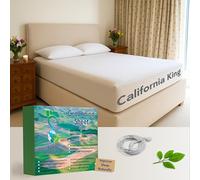 Earth Potential Earthing Grounding - Lenzuolo con angoli California king size, per guarigione del sonno e benessere, con cavo di messa a terra da 4,6 m