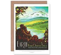Earth Space Oasis NASA Space Tours Travel Sealed Greeting Card Plus Envelope Blank inside Spazio Spazio Viaggio