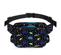Earth Spacecraft Planet Star Marsupio per uomo e donna, impermeabile, da viaggio, quadrato, con cintura toracica, borsa a tracolla per viaggi, escursionismo, ciclismo, corsa, Multi33., 9x2.5x6.1 in