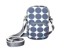 Earth Squared Summer Spot - Borsa a tracolla leggera, tracolla regolabile, 12 x 18 x 5 cm, perfetta per viaggi, festival e uso quotidiano, Grigio