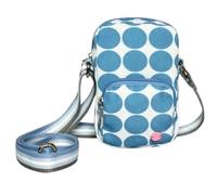 Earth Squared Summer Spot - Borsa a tracolla leggera, tracolla regolabile, 12 x 18 x 5 cm, perfetta per viaggi, festival e uso quotidiano, Blu