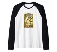 Earth to The Moon Vintage Space Illustration Maglia con Maniche Raglan