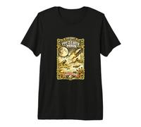 Earth to The Moon Vintage Space Illustration Maglietta Premium