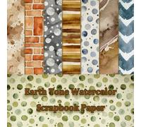 Earth Tone Watercolor Scrapbook Paper: Single-Sided Vintage Nature Scrapbook Paper for Card Making, Journaling, Planners & Scrapbooks