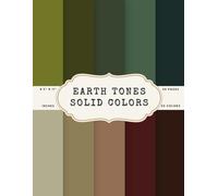 Earth Tones Scrapbook Paper - 50 Pages, 50 Solid Colors - 8.5 x 11 Inch Nature-Inspired Craft Paper Pad: Warm and Muted Colored Paper for ... DIY Crafts, Mood Boards, Natural Projects