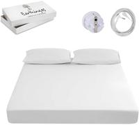 Earthing.es Lenzuolo Grounding e Earthing Connessione a Terra | Migliora il sonno profondo | Cotone biologico certificato Gots con argento | Kit completo (letto matrimoniale - queen size - 160 x 200 x