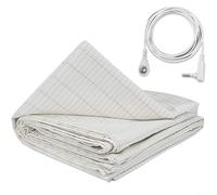 Earthing Lenzuolo 5% fibra d'argento conduttiva biologica messa a per terra sonno per un sonno migliore (68,6 x 132,1 cm)