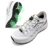 earthinglife Scarpe da trekking da uomo Grounding Trail Running Connect to Earth per guarigione naturale, scarpe da trekking impermeabili, suola in gomma antiscivolo per escursionismo, Bianco, 42 EU